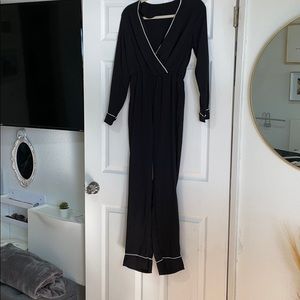Black Jumpsuit with white details